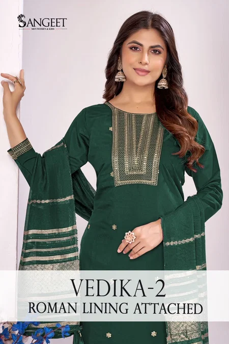 Vedika Vol 2 By Sangeet Roman Silk Kurti With Bottom Dupatta

